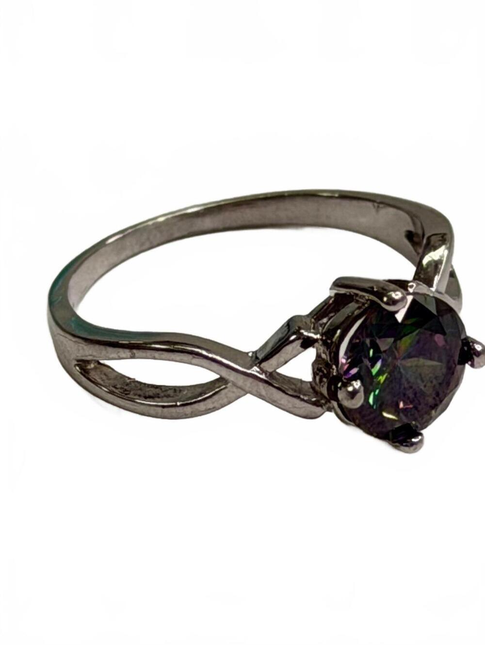 Sterling Silver Ring with Mystic Topaz Stone
